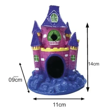 Enfeite Castelo Colorido Lester medidas